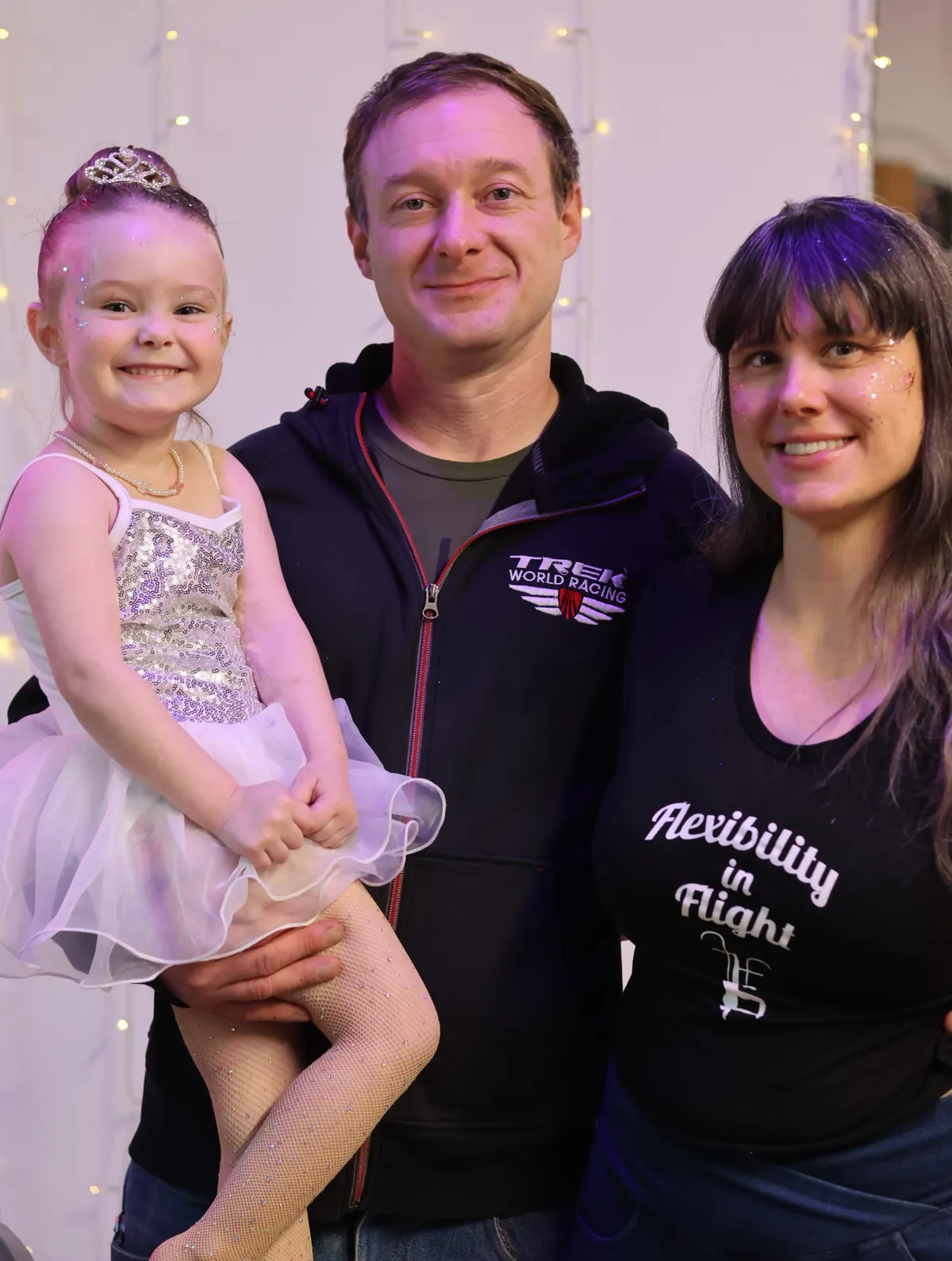 Terra, Eric and Victoria Meierdierck, the family who own and run Flexibility in Flight aerial studio in Chester, NY